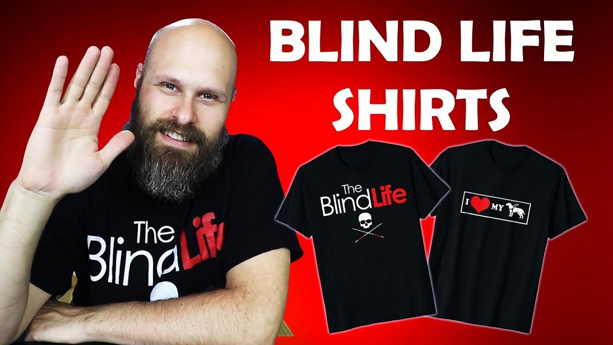 Sam with Blind Life t-shirts